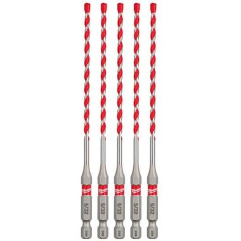 5/32" x 4" x 6" SHOCKWAVE Impact Duty Carbide Hammer Drill Bits - Bulk 5 PK