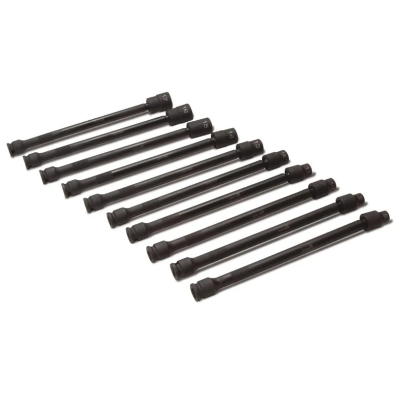 8-PC. 3/8" Drive SAE Universal Extension Driveline Impact Socket Set - 12-PT.