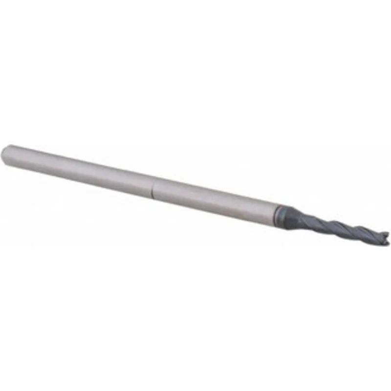 Accupro 0.08, 0.406 LOC, 1/8 Shank Diam, 2-1/2 OAL, 3 Flute, Solid Carbide Square End Mill Single End, AlTiN Finish, ...