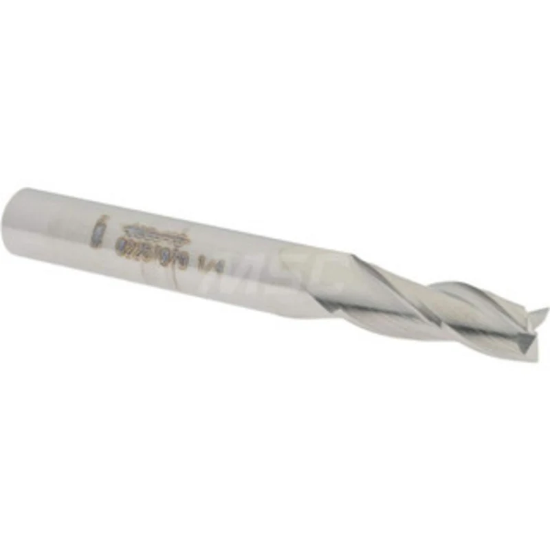 Accupro 1.5 per Side 1/4 Small End Diam 3/4 LOC 3-Flute Solid Carbide Tapered Square End Mill Uncoated, 5/16 Shank Di...