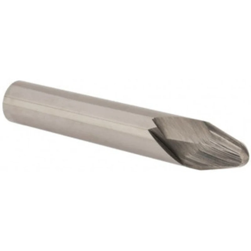 Accupro 15 per Side 5/16 Small End Diam 0.545 LOC 2-Flute Solid Carbide Tapered Ball End Mill Uncoated, 1/2 Shank Dia...