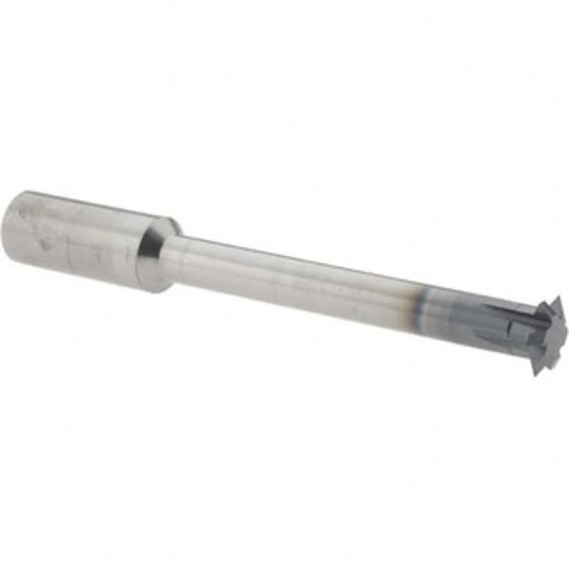Accupro 1/2 1/2 Cut Diam, 0.109 Cut Width, 1/2 Shank, Solid Carbide Double-Angle Cutter AlTiN Finish, 6 Teeth, 4 OAL ...