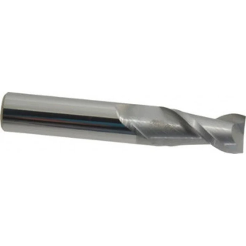 Accupro 1/2, 1 LOC, 1/2 Shank Diam, 3 OAL, 2 Flute, Solid Carbide Square End Mill Single End, nACRo Finish, Spiral Fl...