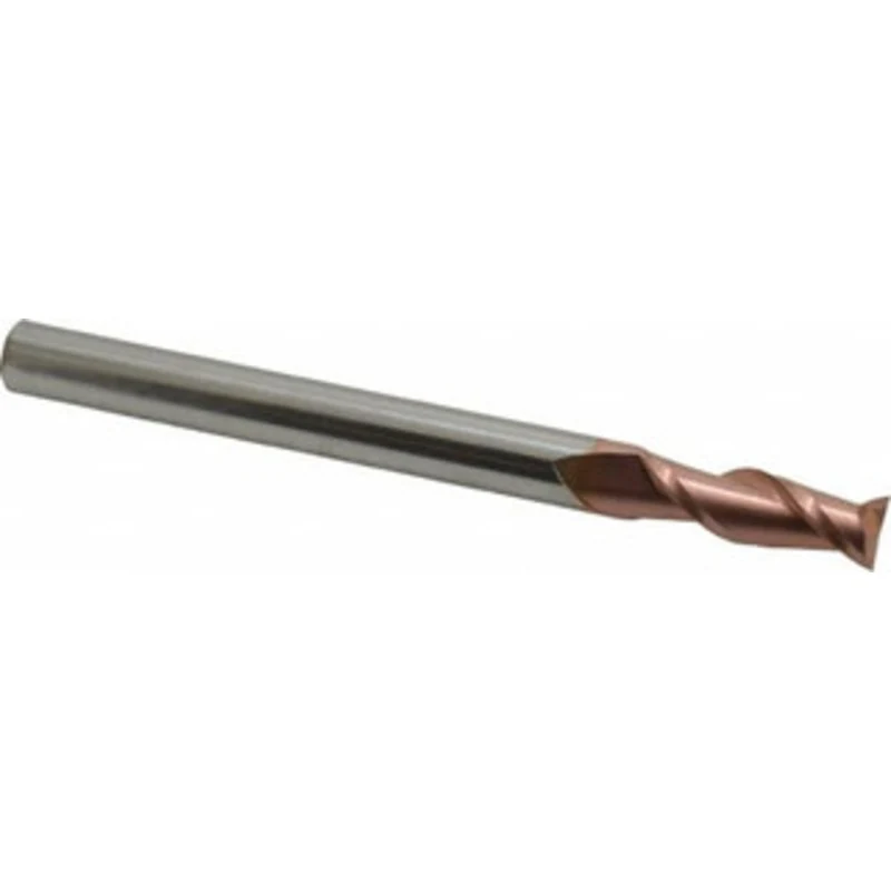 Accupro 1/2, 1-1/2 LOC, 1/2 Shank Diam, 6 OAL, 2 Flute, Solid Carbide Square End Mill Single End, TiCN Finish, Spiral...