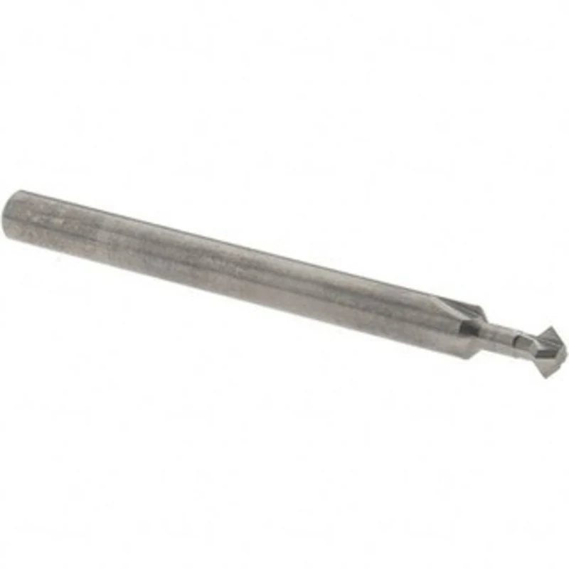 Accupro 1/8 1/8 Cut Diam, 0.062 Cut Width, 1/8 Shank, Solid Carbide Double-Angle Cutter Uncoated, 4 Teeth, 1-1/2 OAL ...