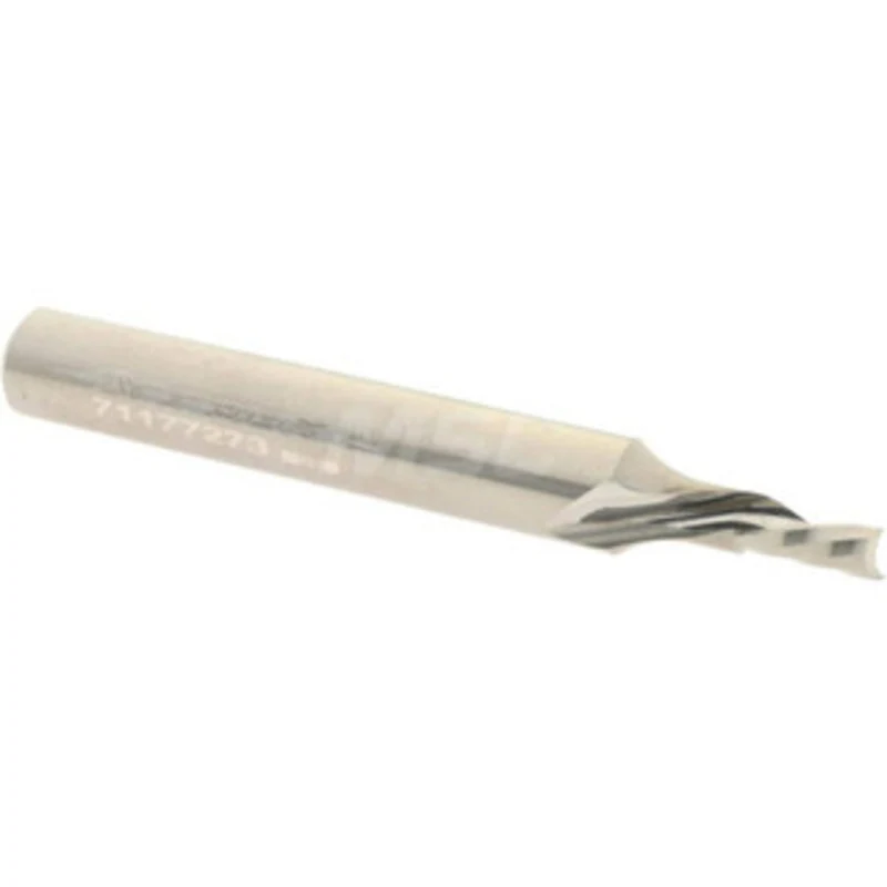 Accupro 1/8 Diam RH Solid Carbide 1-Flute Single Edge Downcut Spiral Router Bit Uncoated, 1/4 LOC, 1/4 Shank Diam, 2 ...
