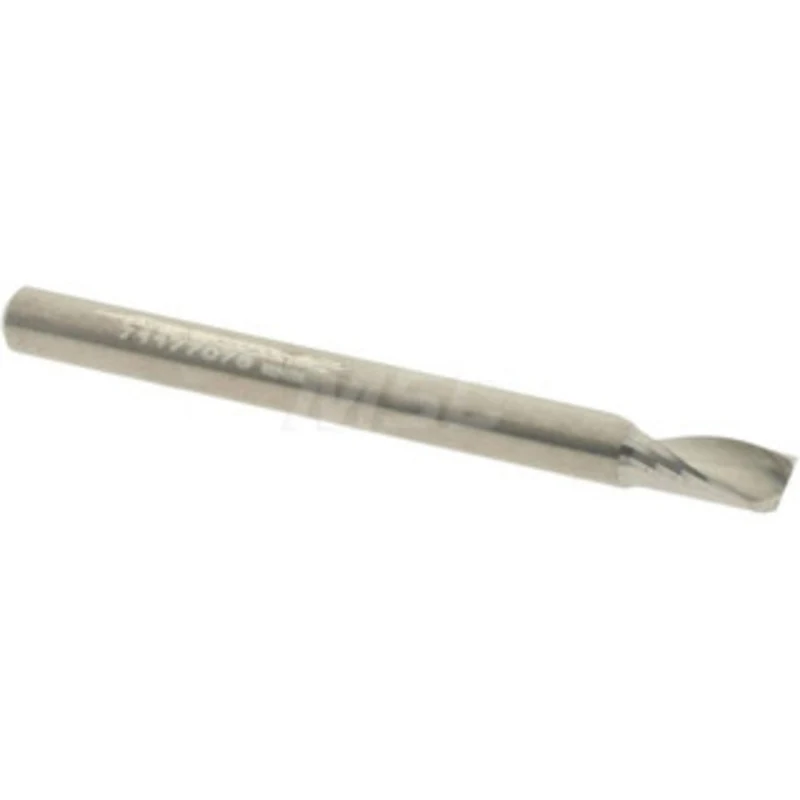 Accupro 1/8 Diam RH Solid Carbide 1-Flute Single Edge Upcut Spiral Router Bit Uncoated, 1/4 LOC, 1/8 Shank Diam, 1-1/...