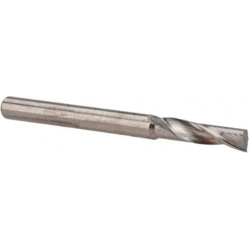Accupro 1/8 Diam RH Solid Carbide 1-Flute Single Edge Upcut Spiral Router Bit Uncoated, 1/2 LOC, 1/8 Shank Diam, 1-1/...