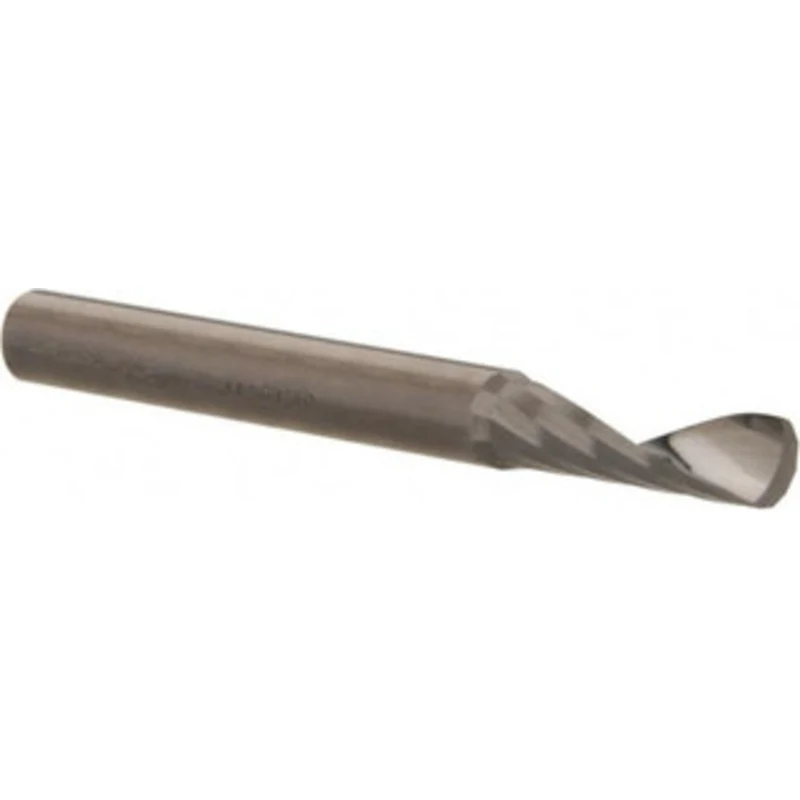 Accupro 3/16 Diam RH Solid Carbide 1-Flute Single Edge Upcut Spiral Router Bit Uncoated, 5/8 LOC, 3/16 Shank Diam, 2 ...