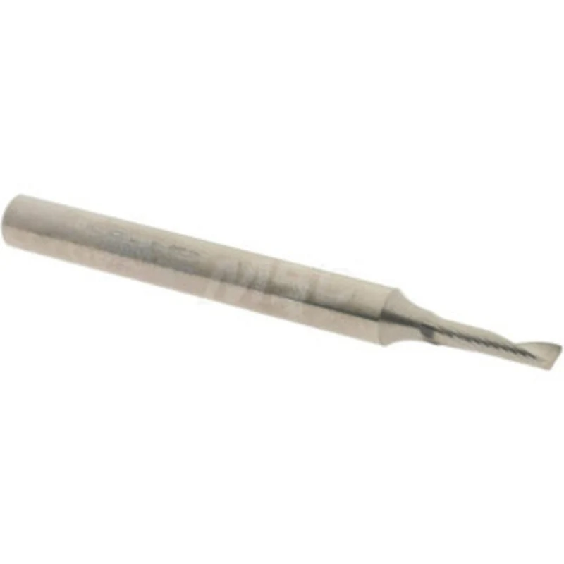 Accupro 3mm Diam RH Solid Carbide 1-Flute Single Edge Upcut Spiral Router Bit Uncoated, 12mm LOC, 6mm Shank Diam, 64m...