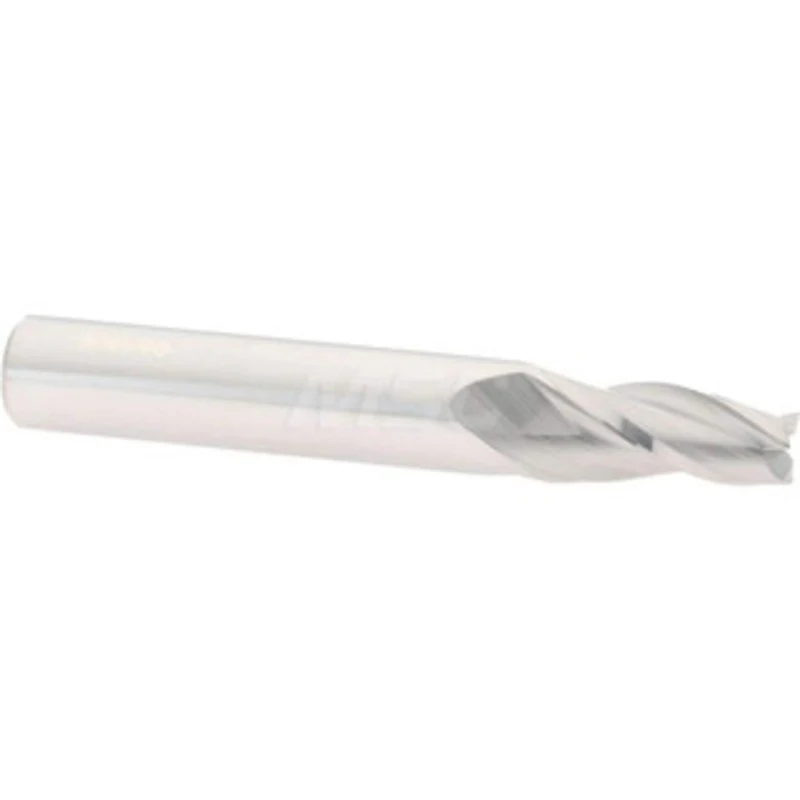 Accupro 5 per Side 1/4 Small End Diam 3/4 LOC 3-Flute Solid Carbide Tapered Square End Mill Uncoated, 3/8 Shank Diam,...