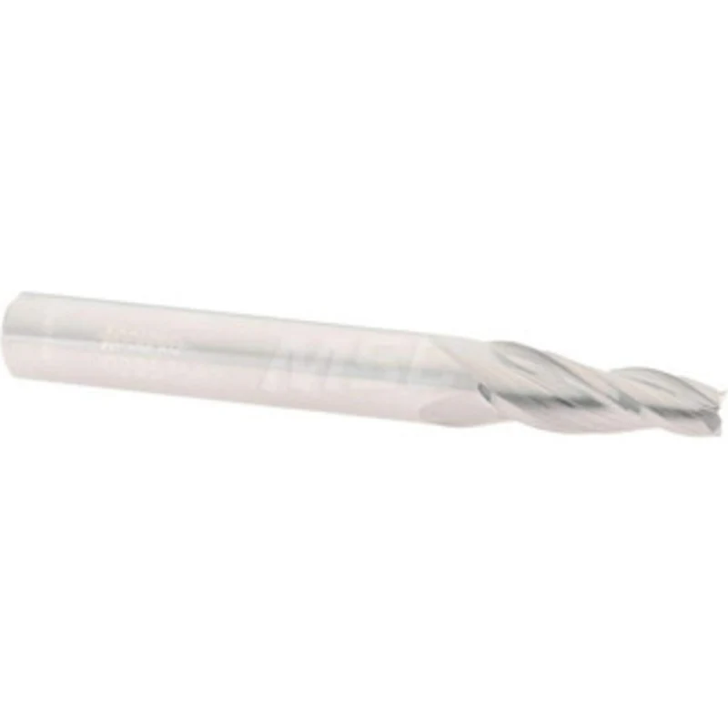 Accupro 5 per Side 3/16 Small End Diam 3/4 LOC 3-Flute Solid Carbide Tapered Square End Mill Uncoated, 5/16 Shank Dia...