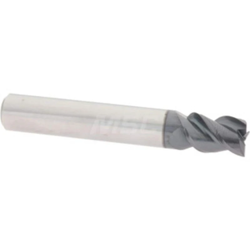 Accupro 5/16, 7/16 LOC, 5/16 Shank Diam, 2 OAL, 3 Flute, Solid Carbide Square End Mill Single End, AlTiN Finish, Spir...