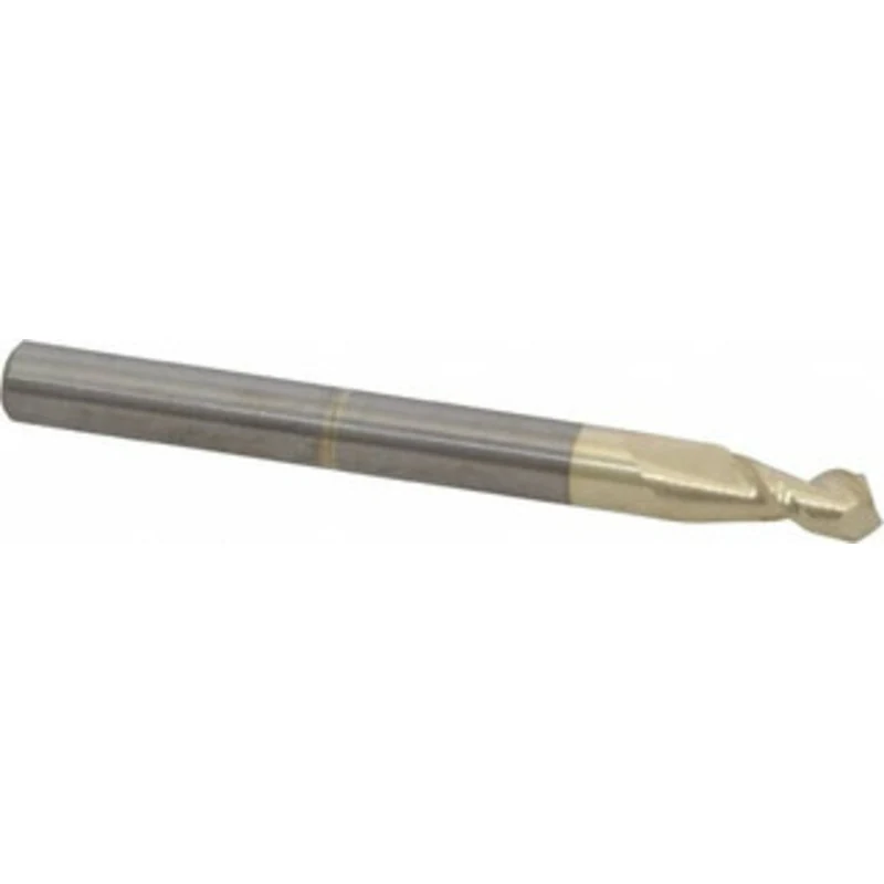 Accupro 5/32, 5/16 LOC, 3/16 Shank Diam, 2 OAL, 2 Flute, Solid Carbide Square End Mill Single End, ZrN Finish, Spiral...
