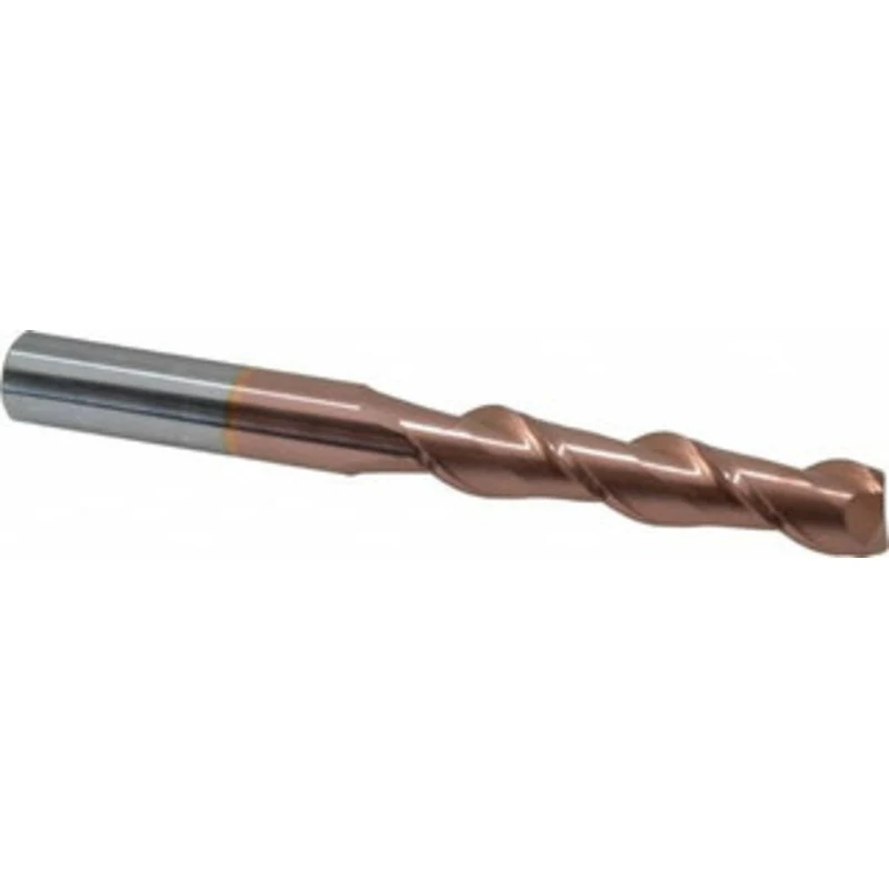 Accupro 5/8, 3 LOC, 5/8 Shank Diam, 6 OAL, 2 Flute, Solid Carbide Square End Mill Single End, TiCN Finish, Spiral Flu...