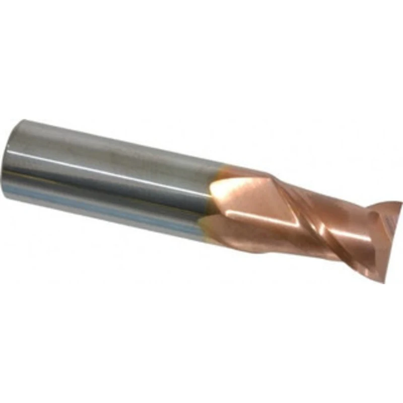 Accupro 5/8, 7/8 LOC, 5/8 Shank Diam, 3 OAL, 2 Flute, Solid Carbide Square End Mill Single End, TiCN Finish, Spiral F...