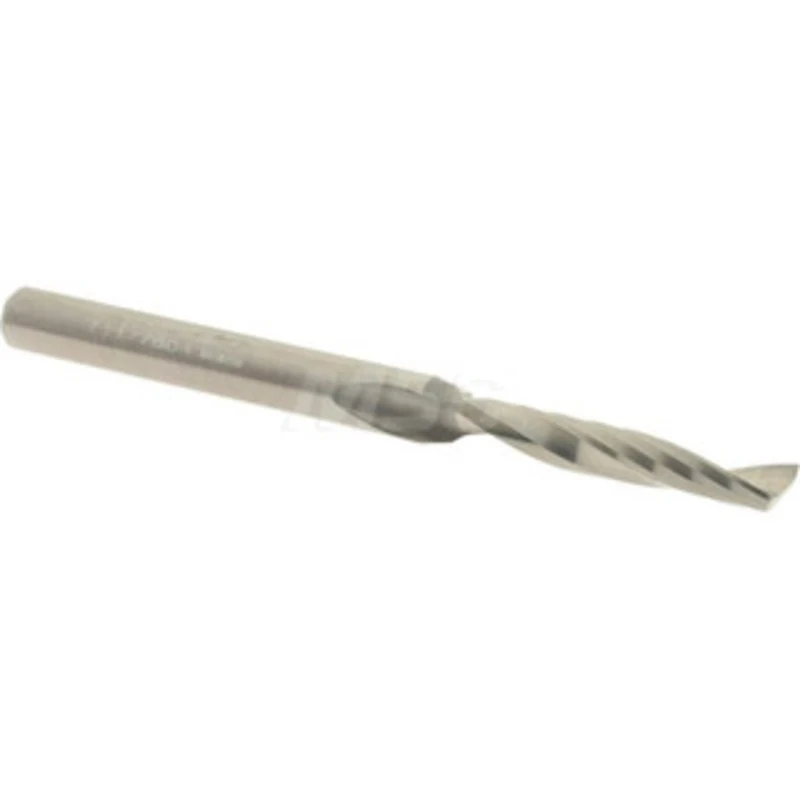 Accupro 5mm Diam RH Solid Carbide 1-Flute Single Edge Upcut Spiral Router Bit Uncoated, 28mm LOC, 6mm Shank Diam, 75m...