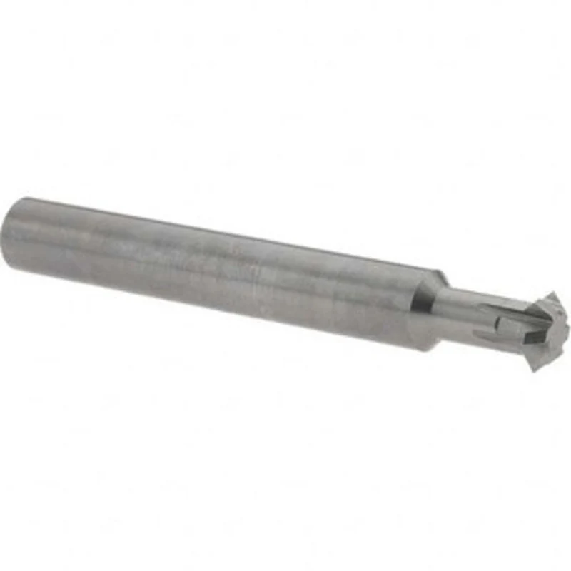Accupro 7/16 7/16 Cut Diam, 0.157 Cut Width, 7/16 Shank, Solid Carbide Double-Angle Cutter Uncoated, 6 Teeth, 3-1/2 O...