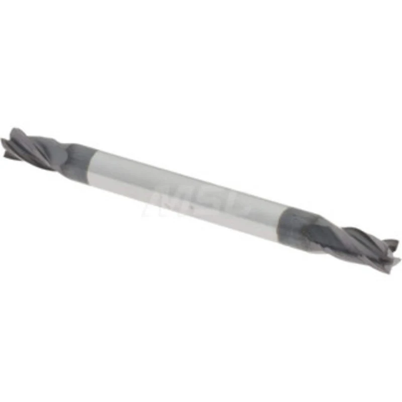 Accupro 7/64, 3/16 LOC, 1/8 Shank Diam, 1-1/2 OAL, 4 Flute, Solid Carbide Square End Mill Double End, AlTiN Finish, S...