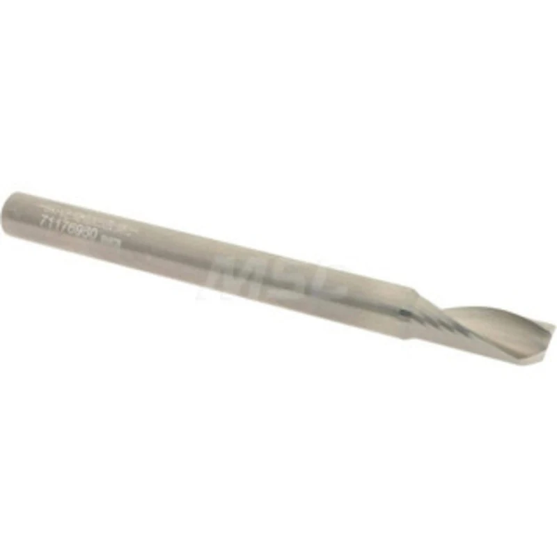 Accupro 8mm Diam RH Solid Carbide 1-Flute Single Edge Upcut Spiral Router Bit Uncoated, 20mm LOC, 8mm Shank Diam, 100...