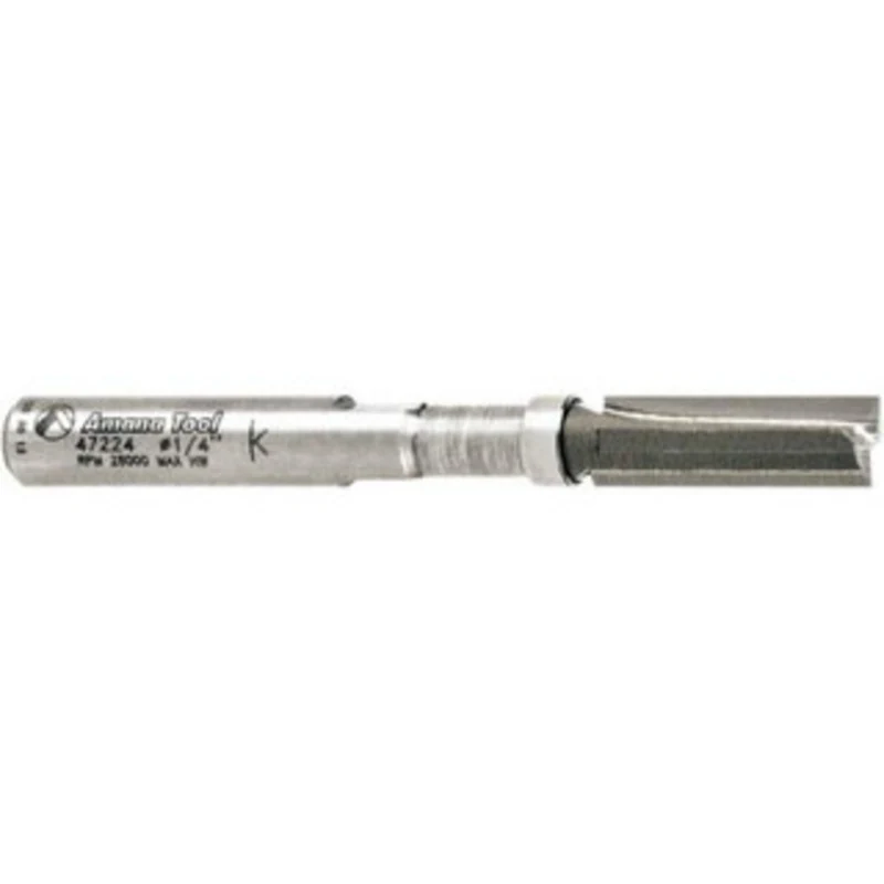 Amana Tool 1/4 Diam, 3/4 LOC, 2 Flute Carbide-Tipped Edge Profile Pattern-Cutting Router Bit 1/4 Shank Diam, 3/4 OAL,...