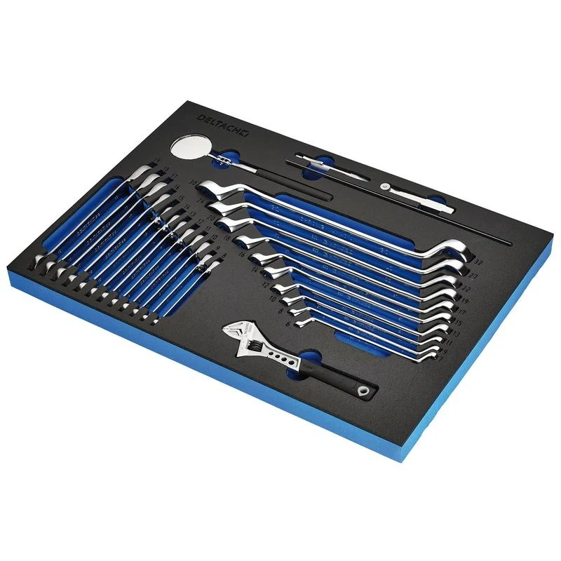 BUNKER Ring Spanner and Open End Ratchet Set in EVA Foam Inlay (27 Piece) - DELTACH-561009 - DR-29712