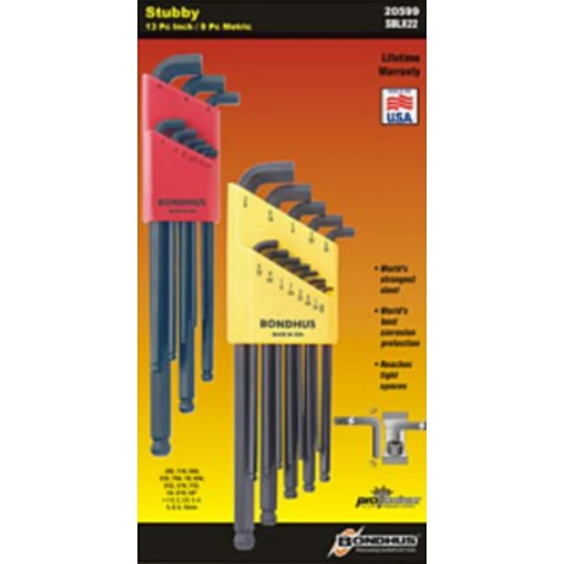 Bondhus Stubby Balldriver L-Wrench Double Pack - 20599