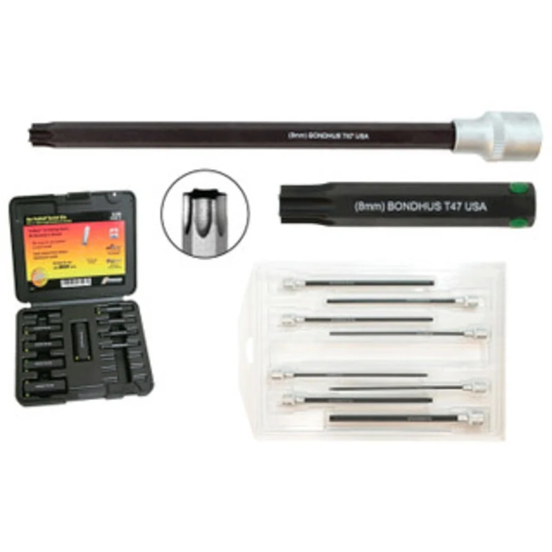 Bondhus TORX Socket Bit Set PHTX10-2, 10 Pieces, Bits Only, T10-T55, 2/50mm Bit Length - 32038