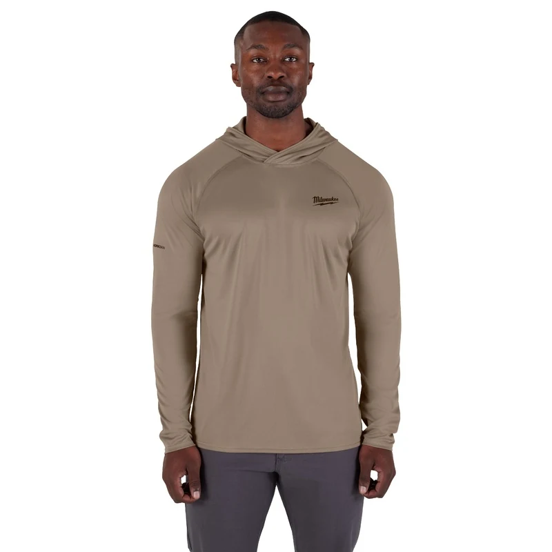 Chemise manches longues - Chemise de soleil capuche Milwaukee WORKSKIN (kaki ou gris), M550