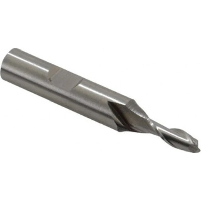 Cleveland 13/64, 1/2 LOC, 3/8 Shank Diam, 2-7/16 OAL, 2 Flute, High Speed Steel Square End Mill Single End, Uncoated,...