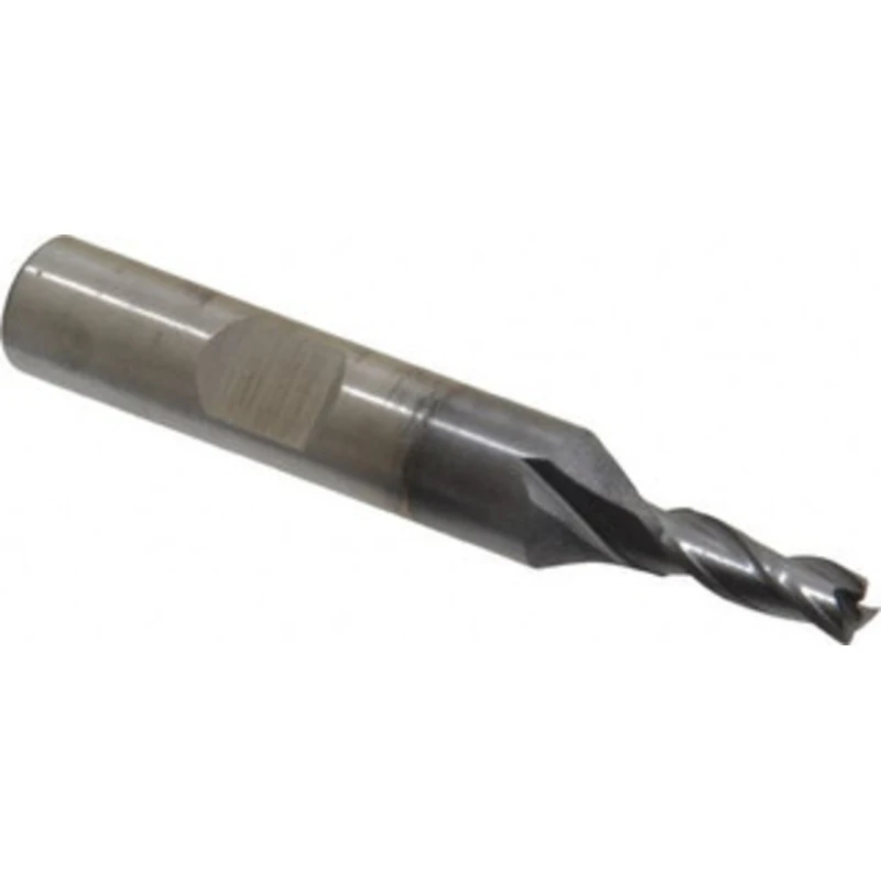 Cleveland 3/16, 1/2 LOC, 3/8 Shank Diam, 2-3/8 OAL, 3 Flute, High Speed Steel Square End Mill Single End, TiCN Finish...
