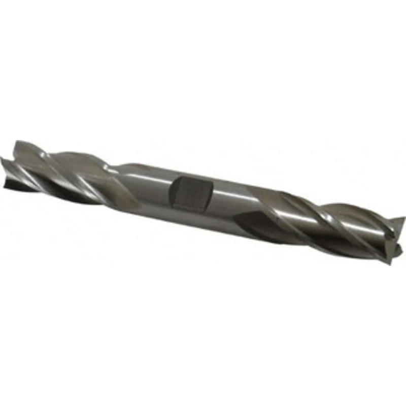 Cleveland 5/8, 1-3/8 LOC, 5/8 Shank Diam, 5 OAL, 4 Flute, Cobalt Square End Mill Double End, Uncoated, Spiral Flute, ...