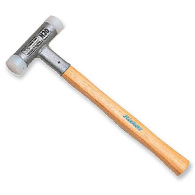 Dead Blow Nylon Hammer, Hickory Handled, 3/4 Face Dia., 11-3/4 Length - 98-510-1