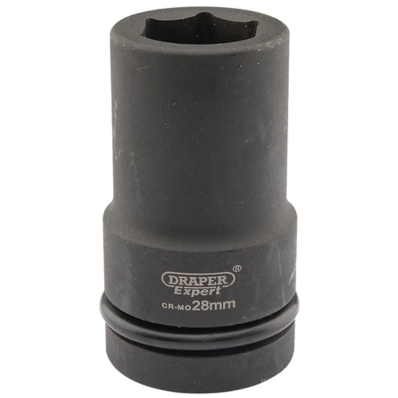 Draper Expert HI-TORQ 6 Point Deep Impact Socket, 1" Sq. Dr., 28mm