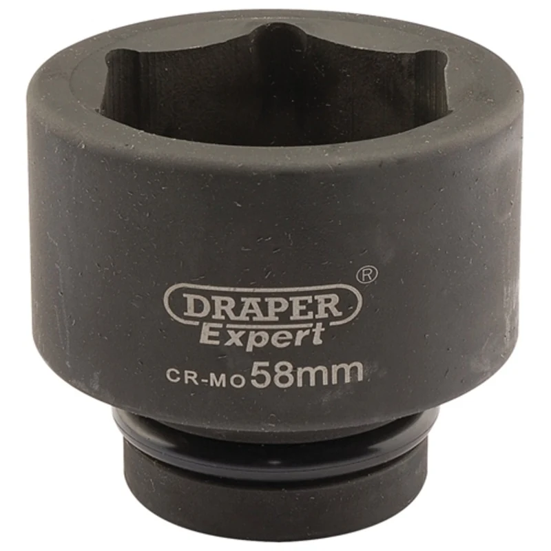 Draper Expert HI-TORQ 6 Point Impact Socket, 1" Sq. Dr., 58mm