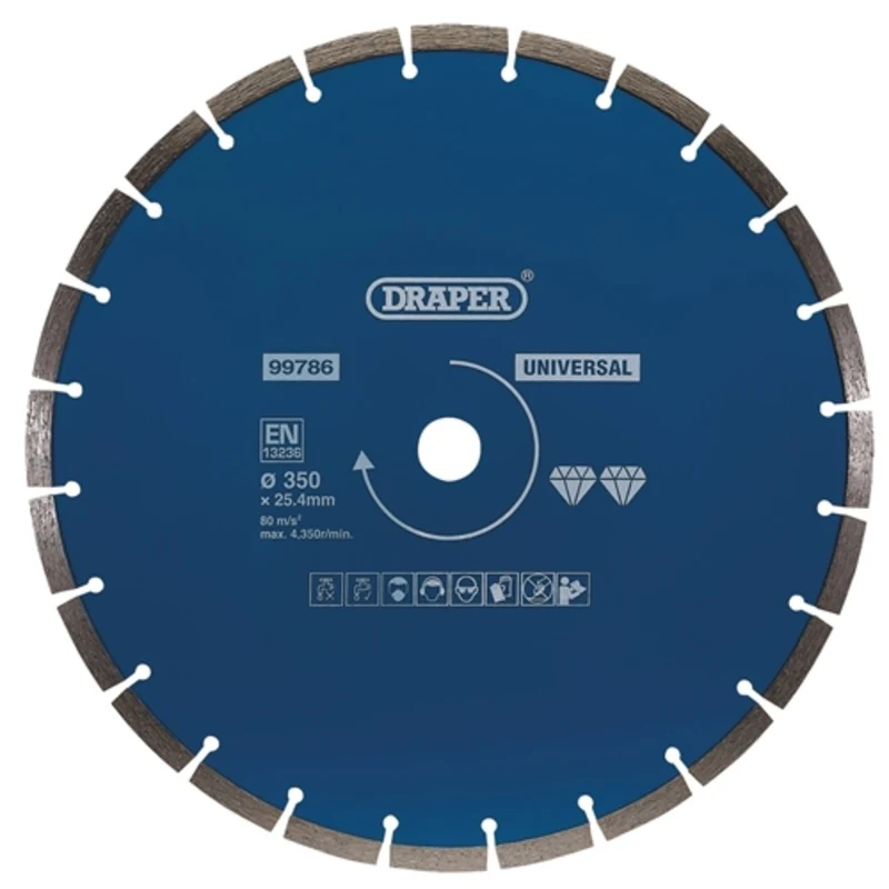Draper Segmented Diamond Blade, 350mm