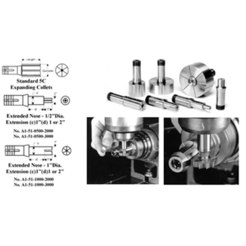 Eagle Rock 5C Expanding Collet, Diameter 1, Collet Length 2 - A1-51-5C-1000-2000