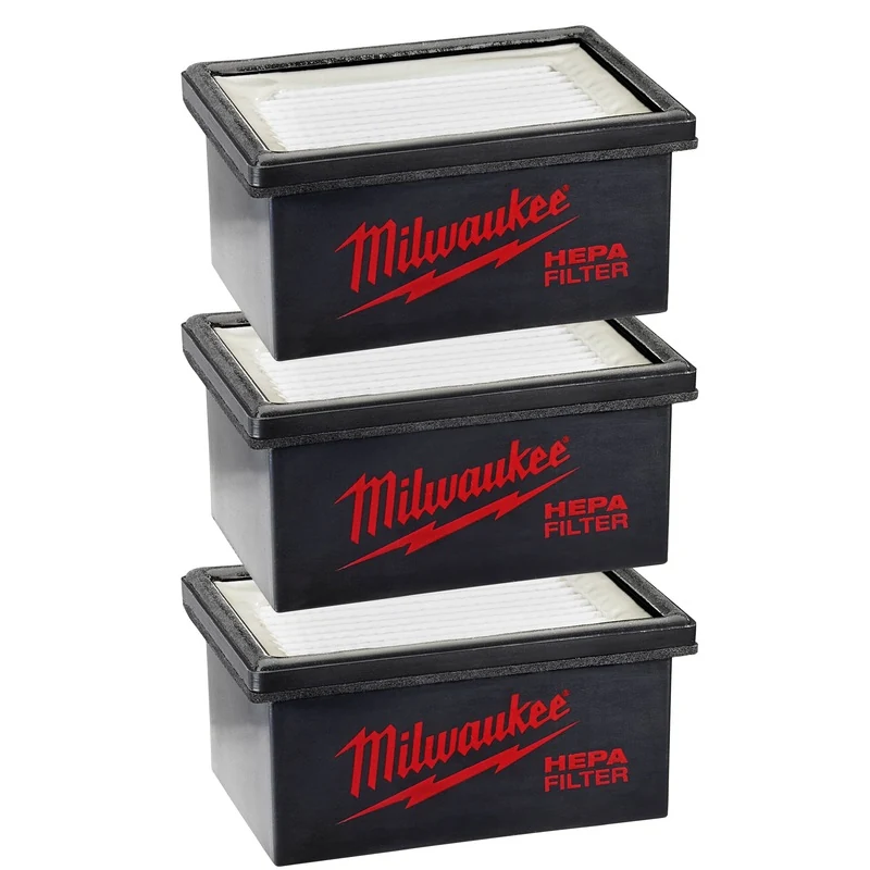 Filtre HEPA - Milwaukee M12 HAMMERVAC Lot de 3 filtres, 49-90-2306