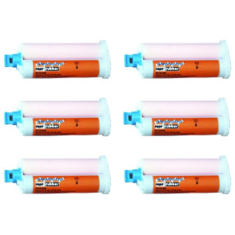 Flexbar Reprorubber Orange (Medium Body) 50ml Cartridges, 6 pack - 16307
