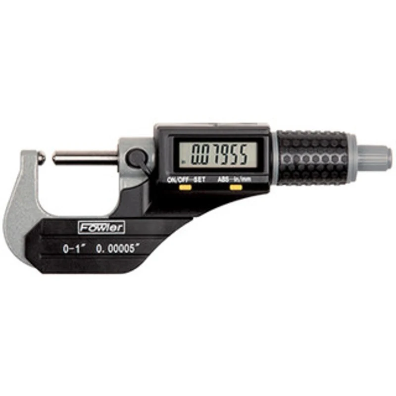 Fowler 0-1/0-25mm Electronic IP54 Ball-Anvil Micrometer - 54-860-211