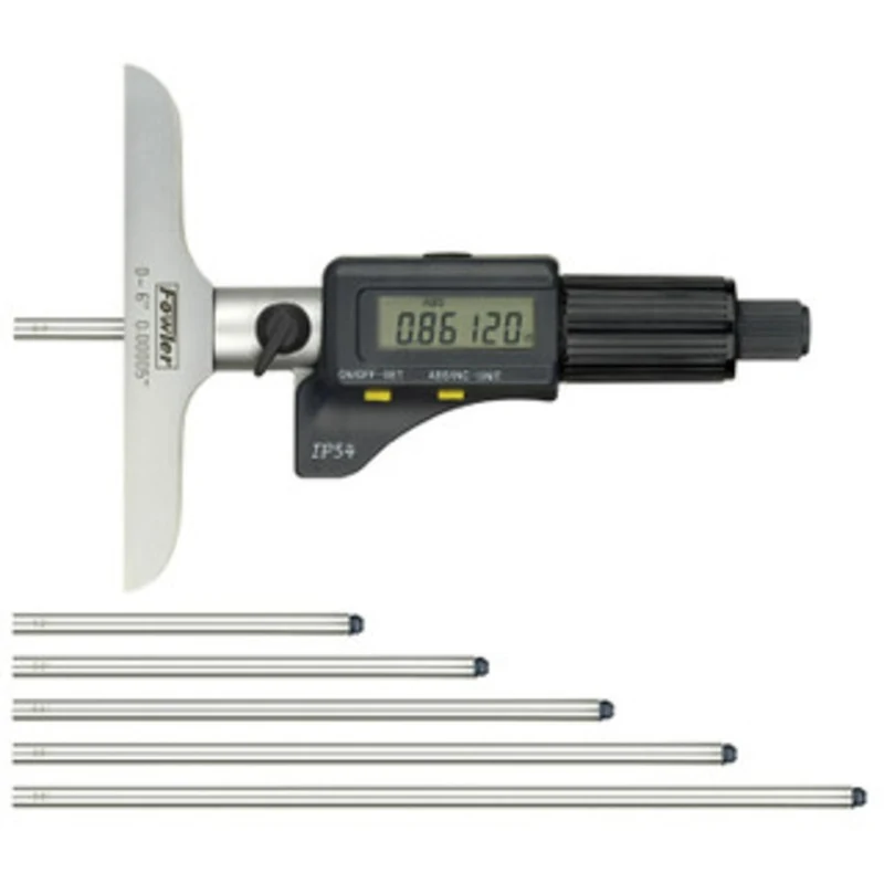 Fowler 0-6 / 0-150mm IP54 Electronic Depth Micrometer - 54-225-456
