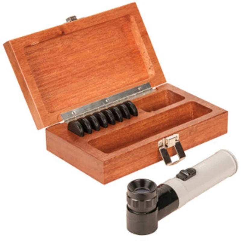 Fowler 10x Pocket Optical Comparator Set with Illuminator Attachment - 52-664-609
