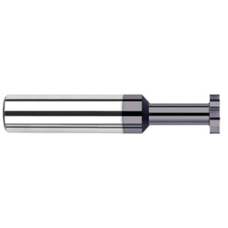 Harvey Tool 1/2 Cut Diam, 1/8 Cut Width, 1/2 Shank, Straight-Tooth Woodruff Keyseat Cutter Solid Carbide, AlTiN Finis...