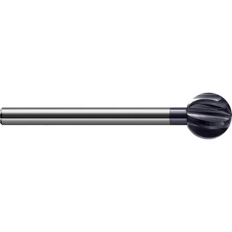 Harvey Tool 1/2 Diam 300 Wrap Angle 12mm LOC 6-Flute AlTiN Finish Undercut End Mill 3/16 Shank Diam, 4 OAL, 1/4 Radiu...