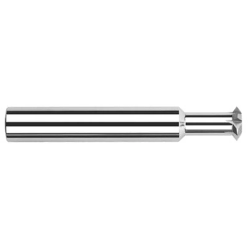 Harvey Tool 1/4 1/4 Cut Diam, 1/8 Cut Width, 1/4 Shank, Solid Carbide Double-Angle Cutter Uncoated, 4 Teeth, 2-1/2 OA...