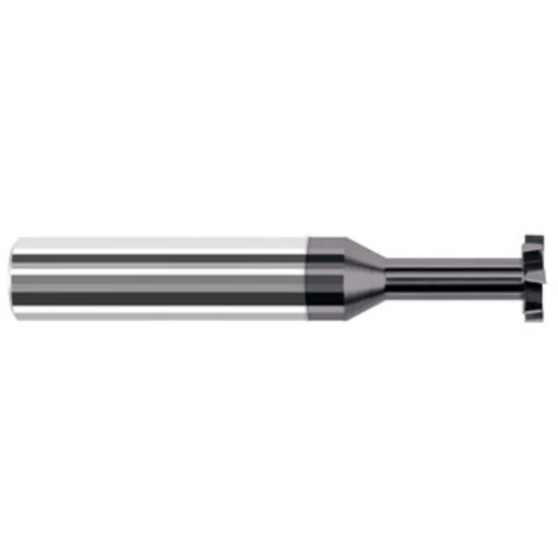 Harvey Tool 1/4 Cut Diam, 1/16 Cut Width, 1/4 Shank, Staggered-Tooth Woodruff Keyseat Cutter Solid Carbide, AlTiN Fin...