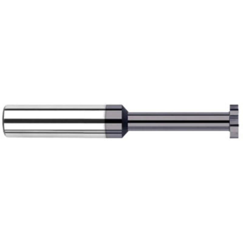 Harvey Tool 1/4 Cut Diam, 3/64 Cut Width, 1/4 Shank, Straight-Tooth Woodruff Keyseat Cutter Solid Carbide, AlTiN Fini...
