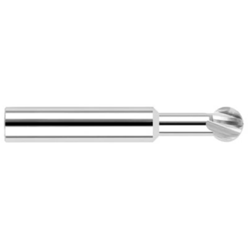 Harvey Tool 3/16 Diam 270 Wrap Angle 0.16 LOC 4-Flute Uncoated Undercut End Mill 3/16 Shank Diam, 2 OAL, 0.0937 Radiu...