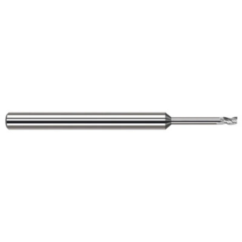 Harvey Tool 3/32, 9/64 LOC, 1/8 Shank Diam, 2-1/2 OAL, 3 Flute Solid Carbide Square End Mill Single End, Uncoated, 30...