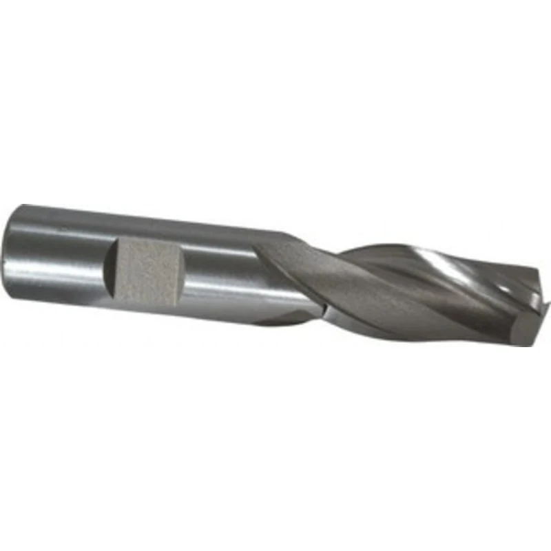 Hertel 5/8, 1-5/16 LOC, 5/8 Shank Diam, 3-7/16 OAL, 2 Flute, High Speed Steel Square End Mill Single End, Uncoated, S...